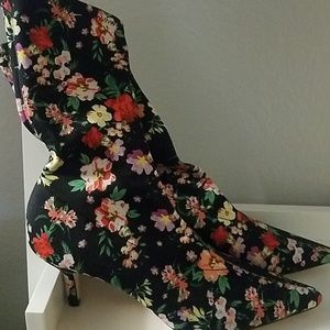 Steve Madden Cloth Floral Boots